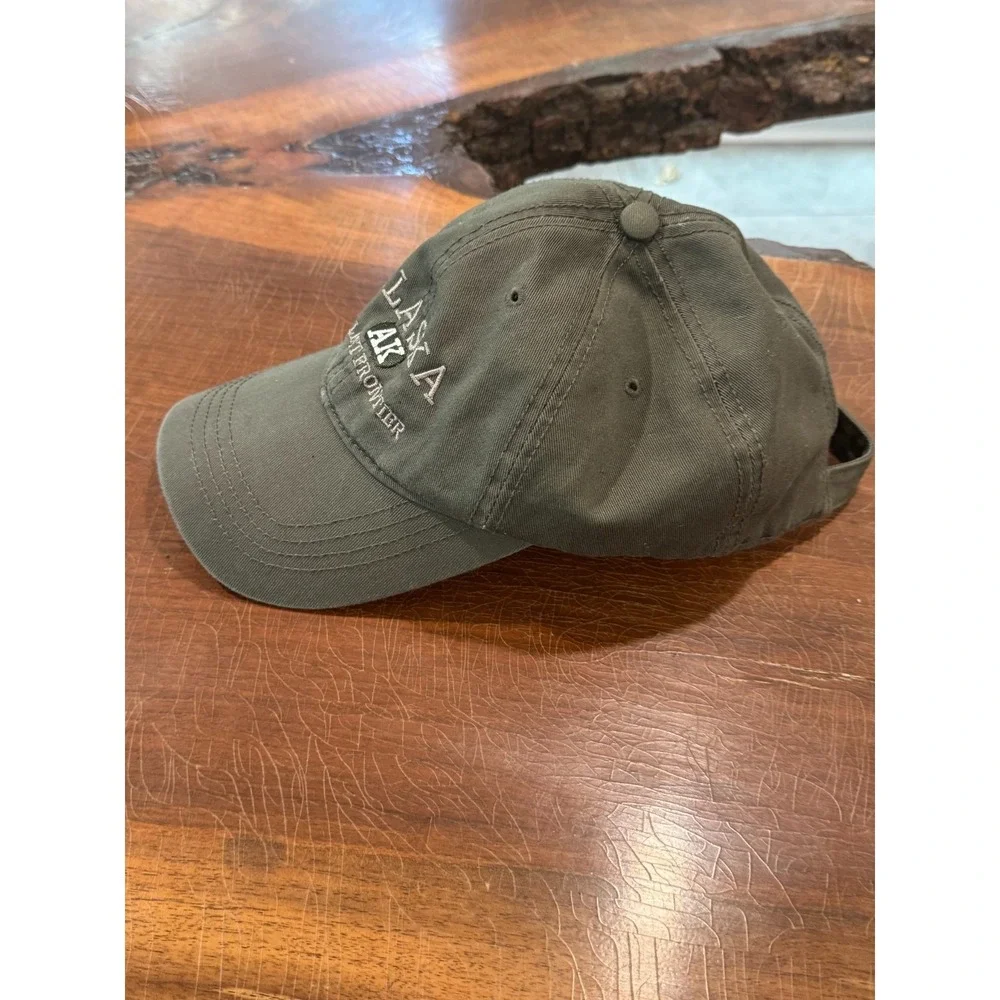 Alaska AK The Last‎ Frontier Hat Olive Green Prairie Mountain Adjustable Dad Cap